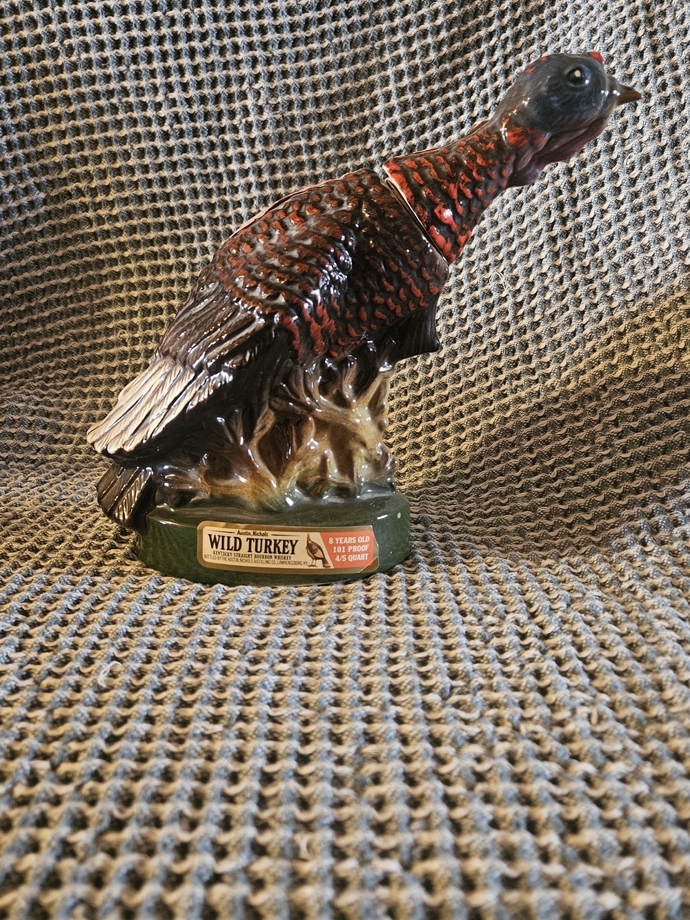 Wild Turkey Decanter Figurine - Ceramic Turkey Bottle